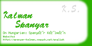 kalman spanyar business card